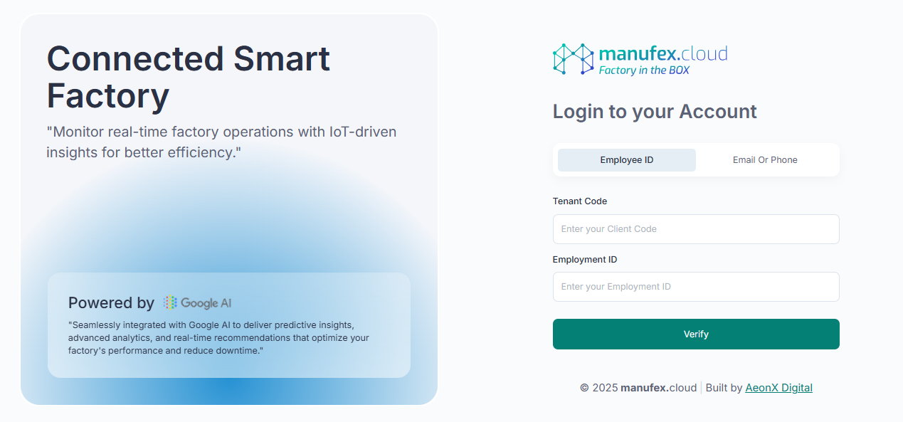 Tenant code and employment code sign-in