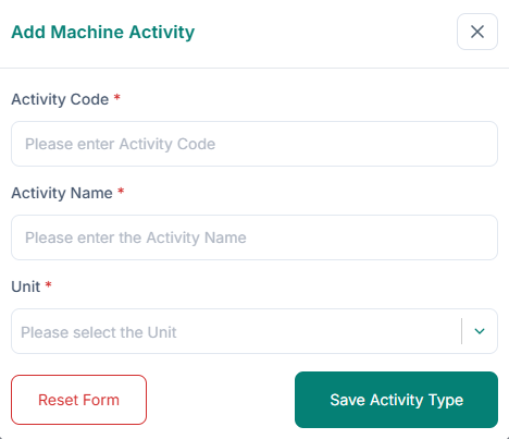 Add machine activity