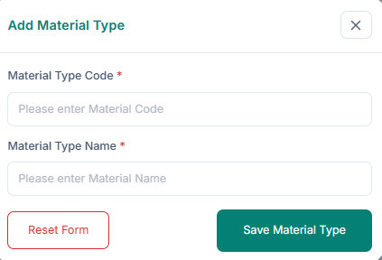 Add material type