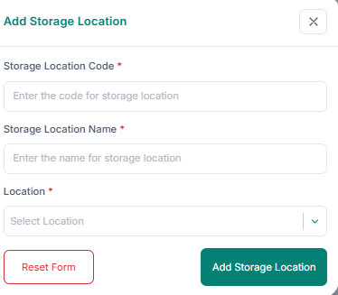Add storage location
