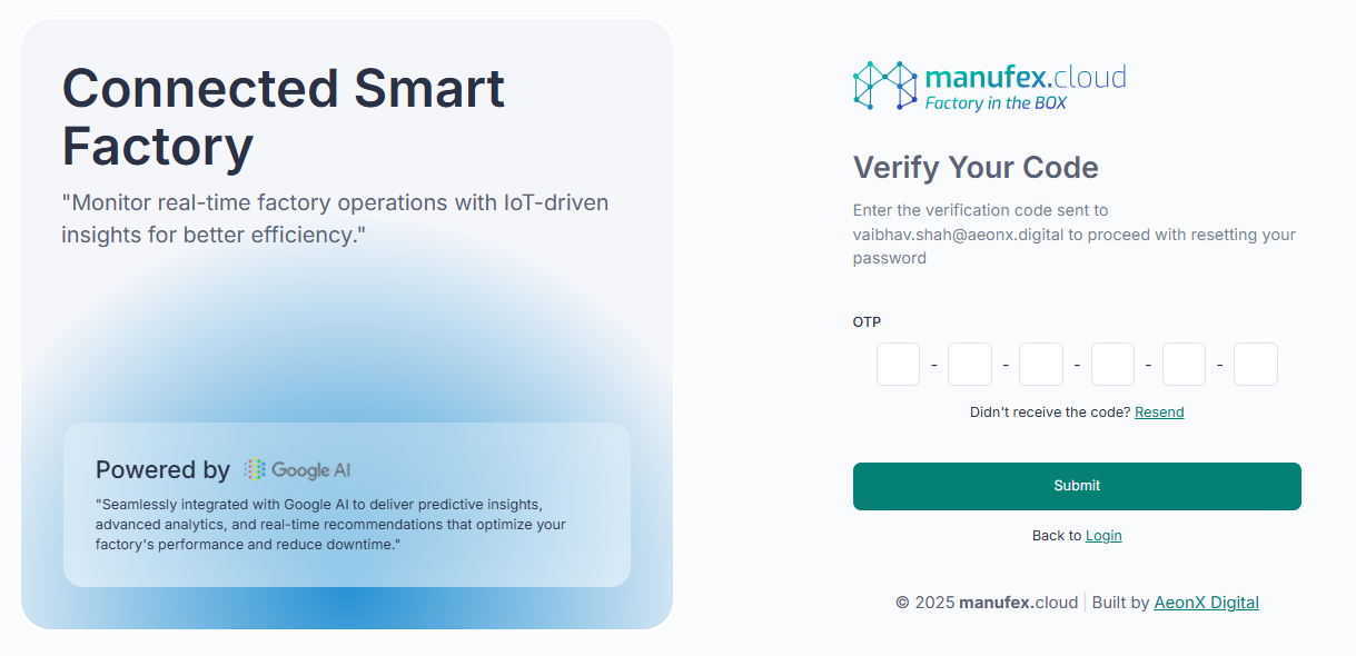 Forgot password flow